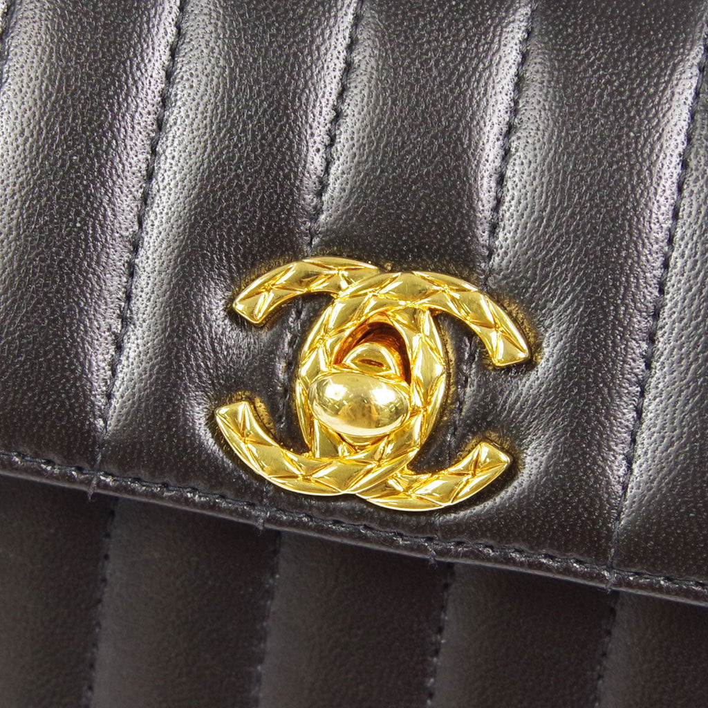 Chanel * Mademoiselle Chain Shoulder Bag Black Lambskin
