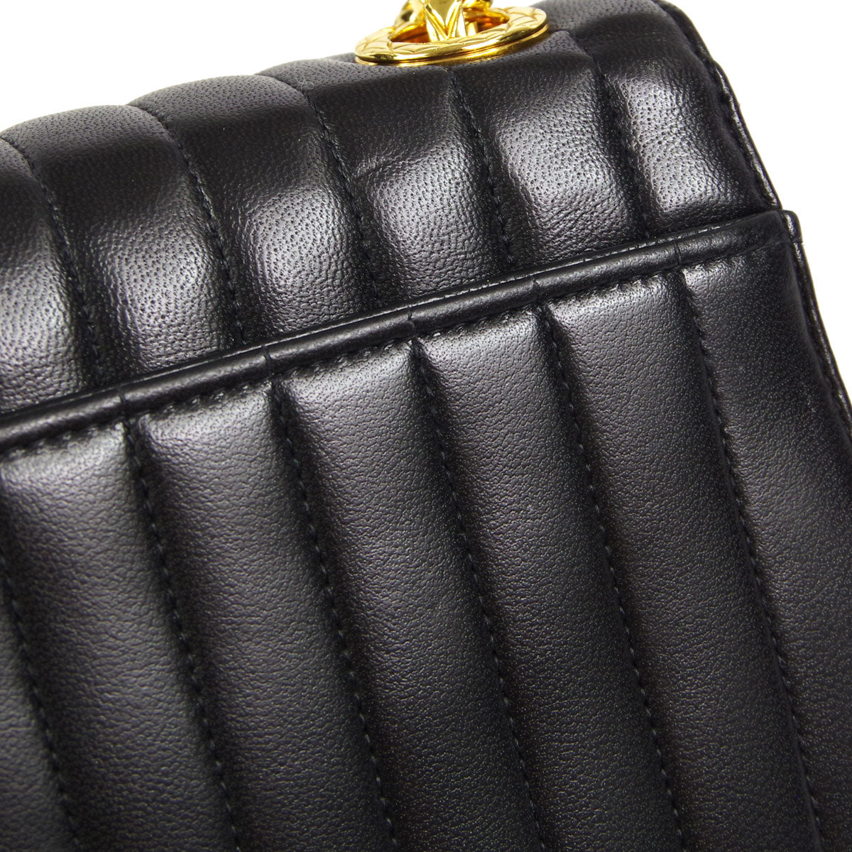 Chanel * Mademoiselle Chain Shoulder Bag Black Lambskin