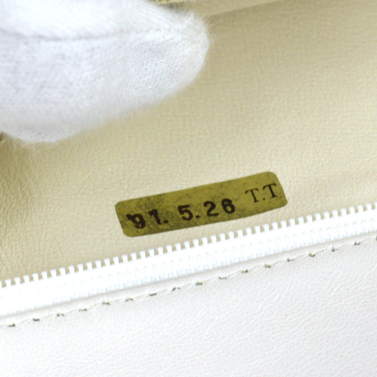 Chanel 1989-1991 White Lambskin Medium Classic Double Flap Bag