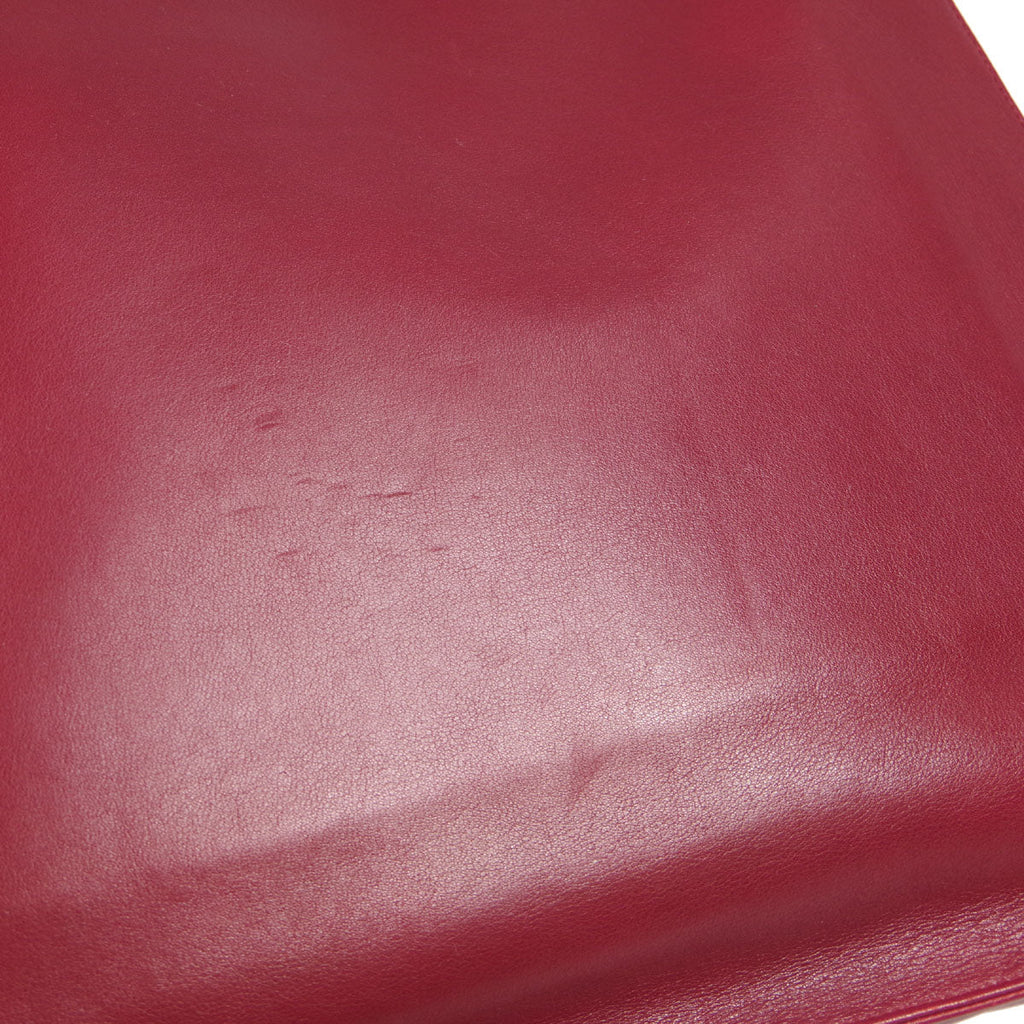 Chanel * Chain Shoulder Tote Bag Red Lambskin