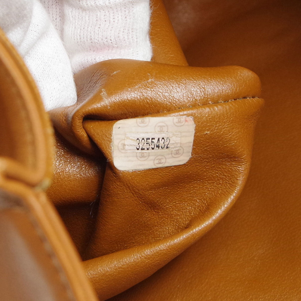 Chanel * Chain Shoulder Tote Bag Brown Lambskin