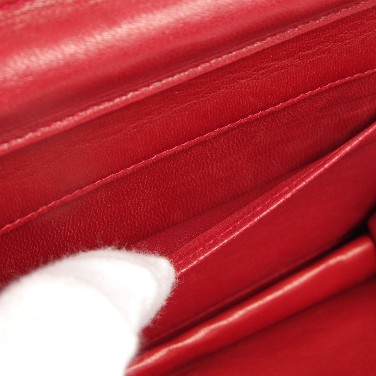 Chanel * Full Flap Chain Shoulder Bag Red Lizard