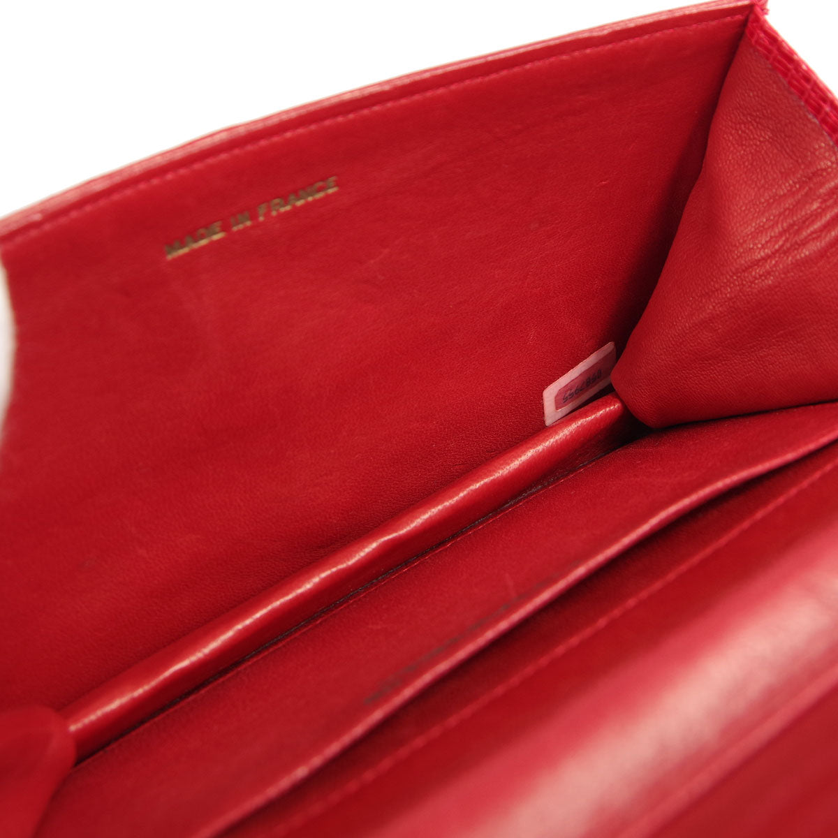 Chanel * Full Flap Chain Shoulder Bag Red Lizard
