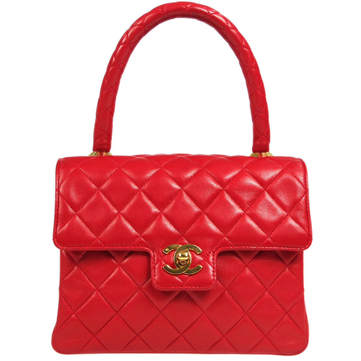 Chanel * Handbag Red Lambskin