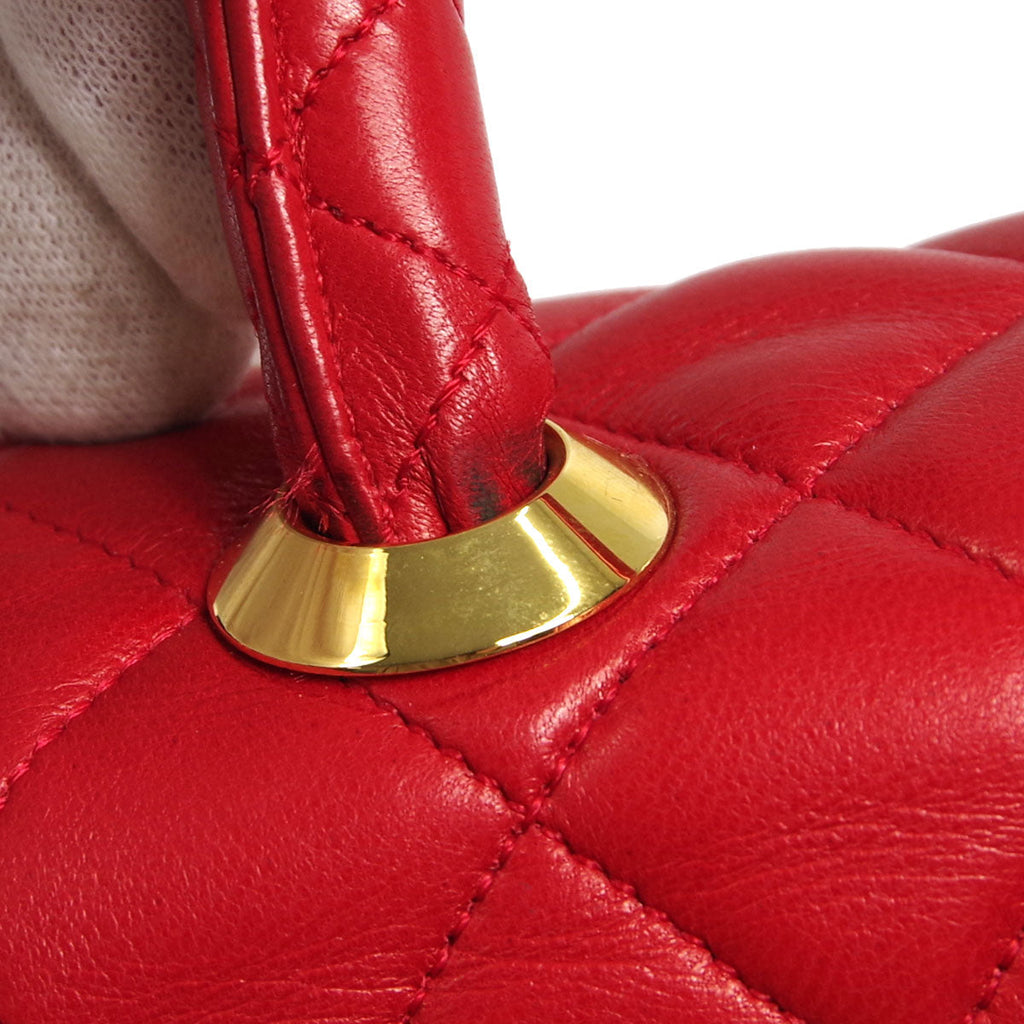 Chanel * Handbag Red Lambskin
