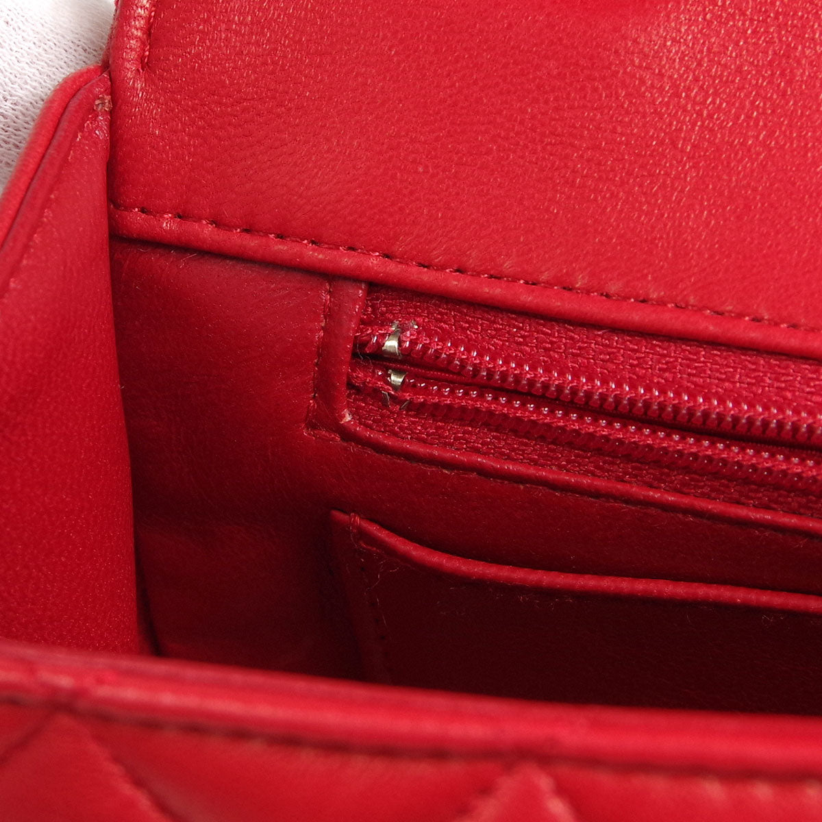 Chanel * Handbag Red Lambskin