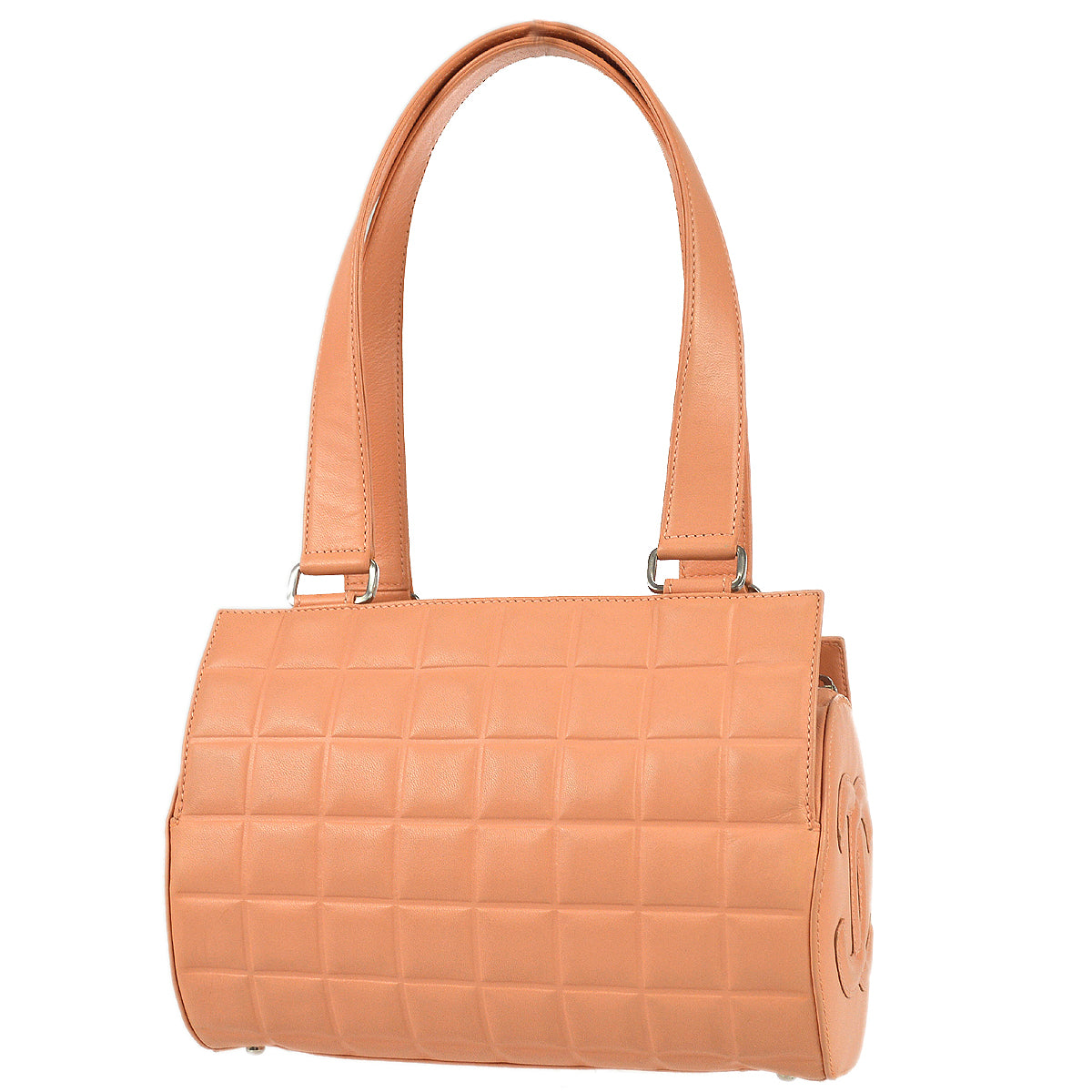 Chanel Choco Bar Handbag Pink Lambskin