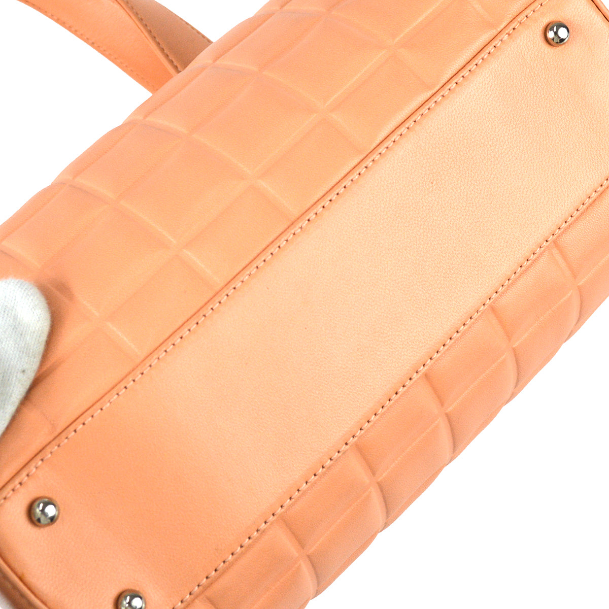 Chanel Choco Bar Handbag Pink Lambskin