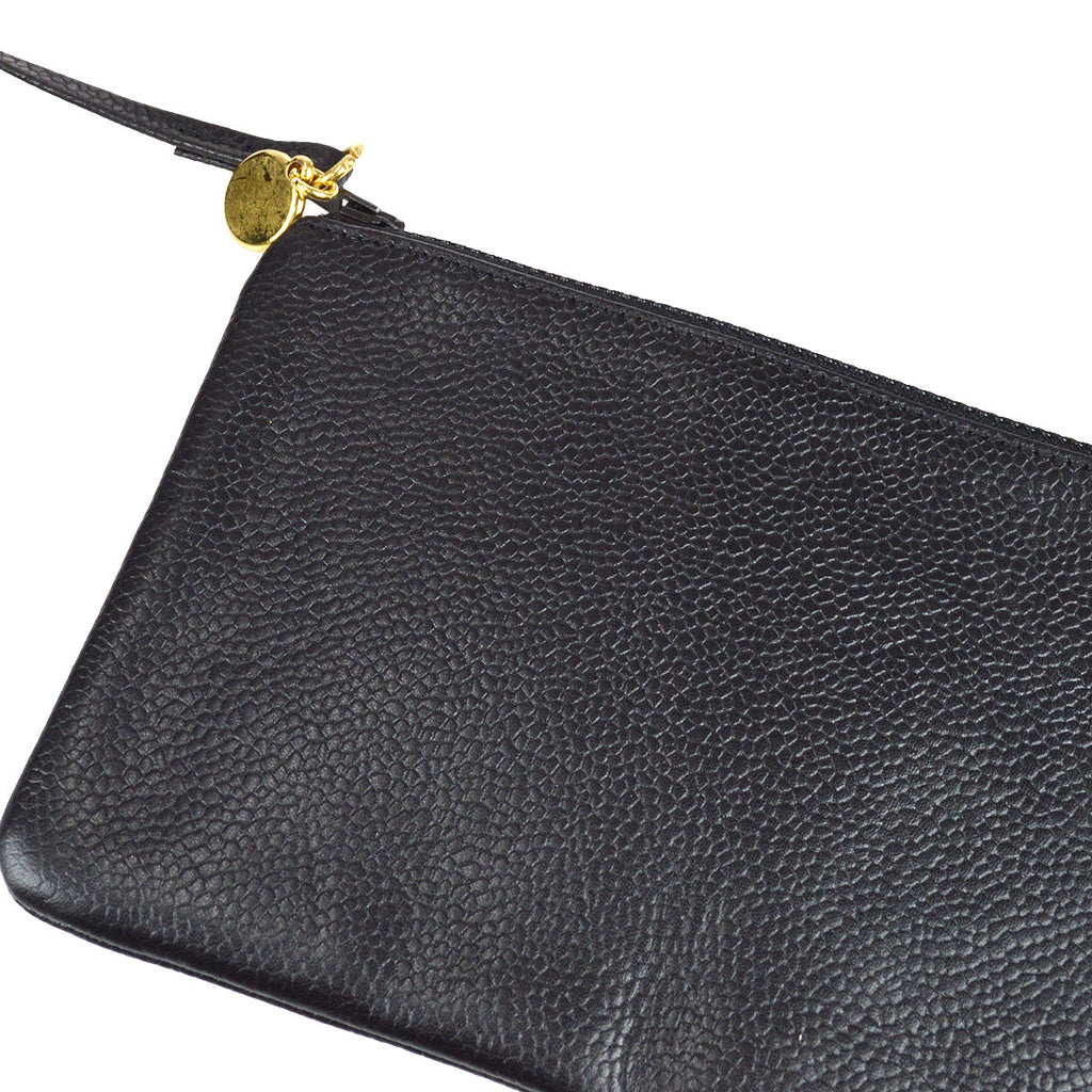Chanel Triple CC Bucket Shoulder Bag Black Caviar