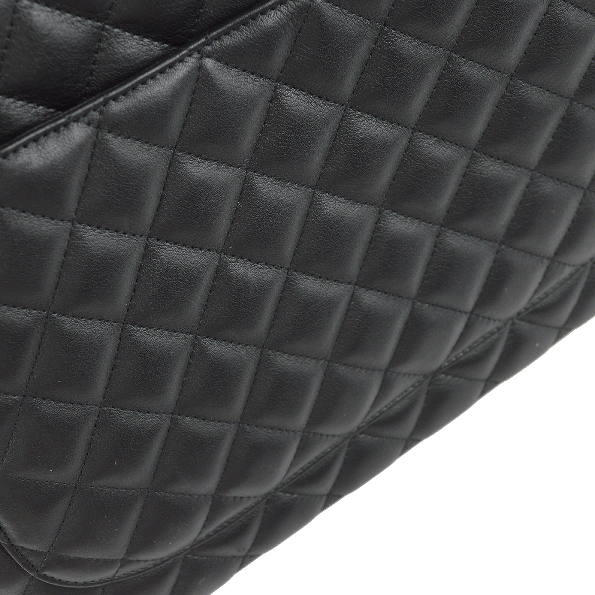 Chanel Cambon Ligne Tote Handbag Black Calfskin