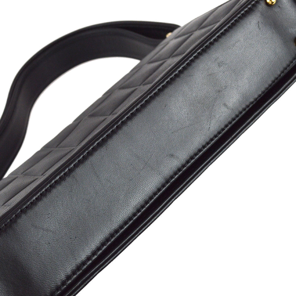 Chanel Choco Bar Shoulder Bag Black Lambskin