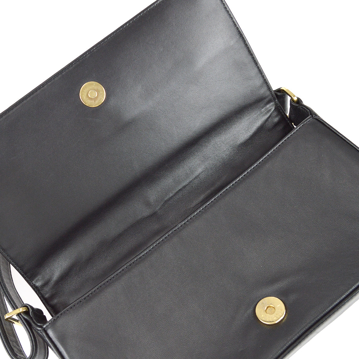 Chanel Choco Bar Shoulder Bag Black Lambskin