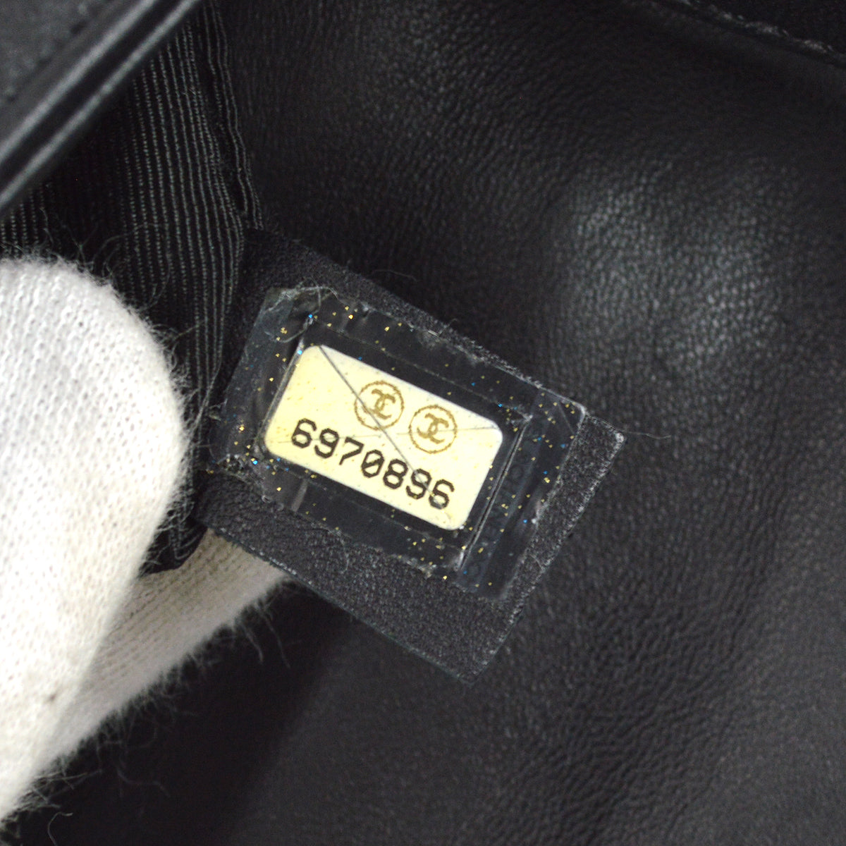 Chanel Choco Bar Shoulder Bag Black Lambskin