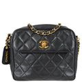 Chanel Chain Shoulder Bag Black Lambskin