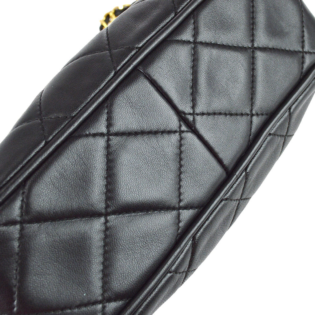 Chanel Chain Shoulder Bag Black Lambskin