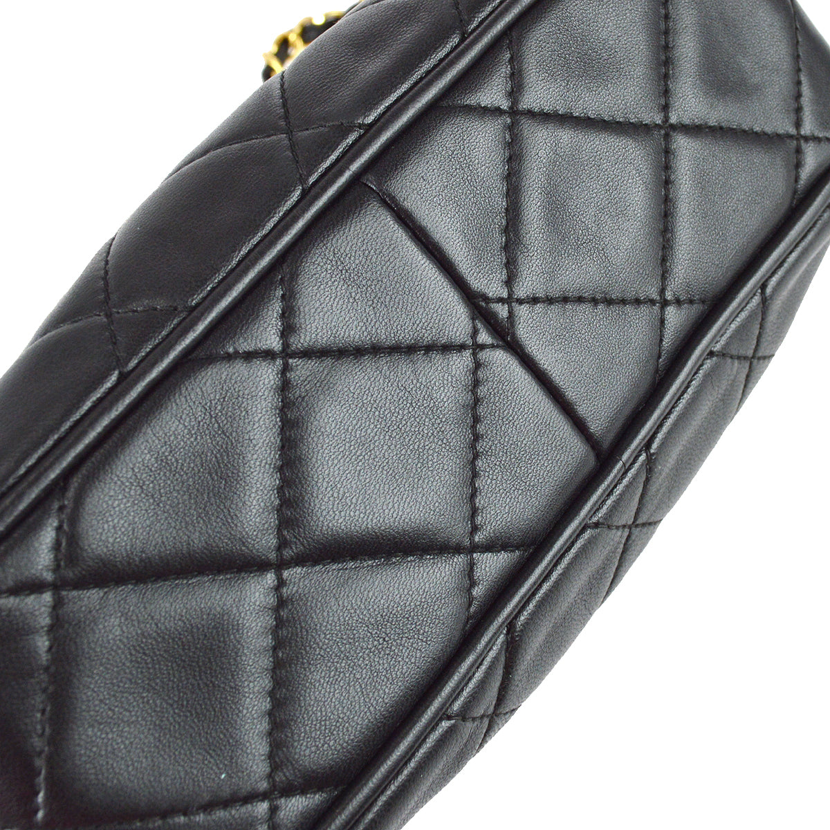 Chanel Chain Shoulder Bag Black Lambskin