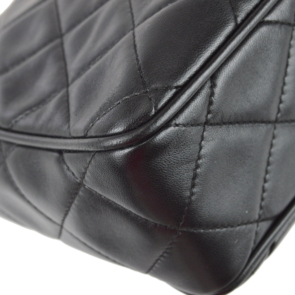 Chanel Chain Shoulder Bag Black Lambskin