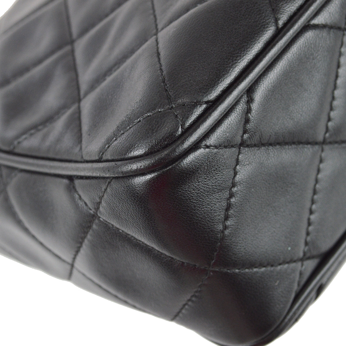 Chanel Chain Shoulder Bag Black Lambskin
