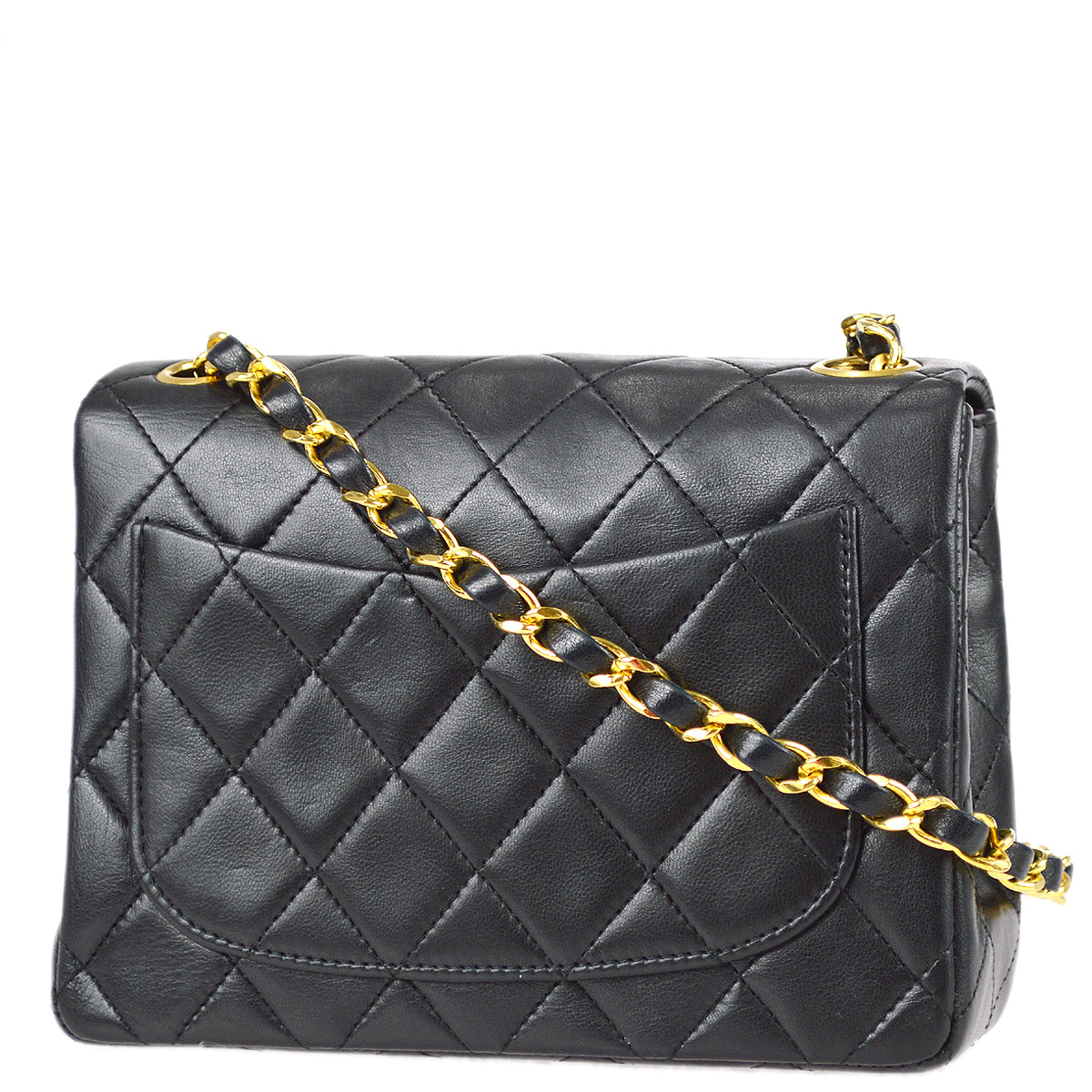 Chanel Black Lambskin Mini Square Flap Bag 17