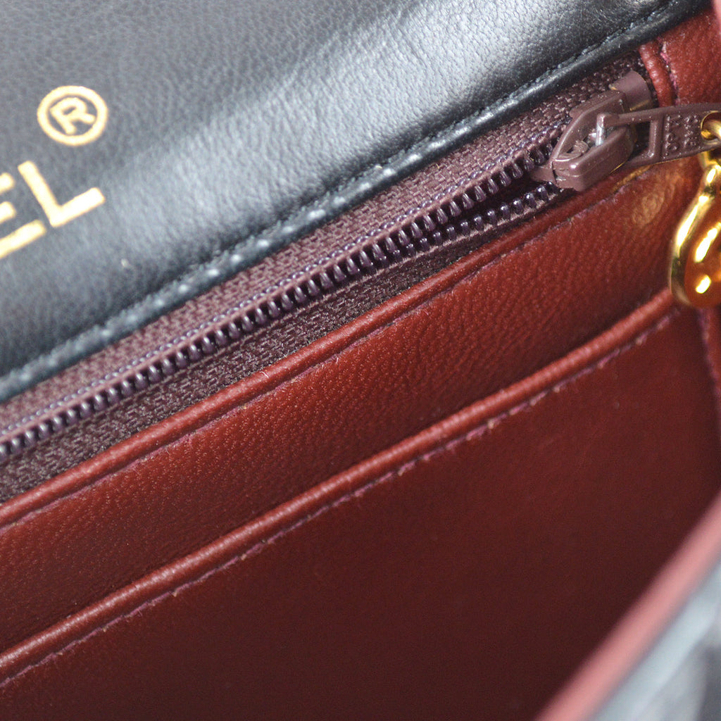 Chanel Black Lambskin Mini Square Flap Bag 17