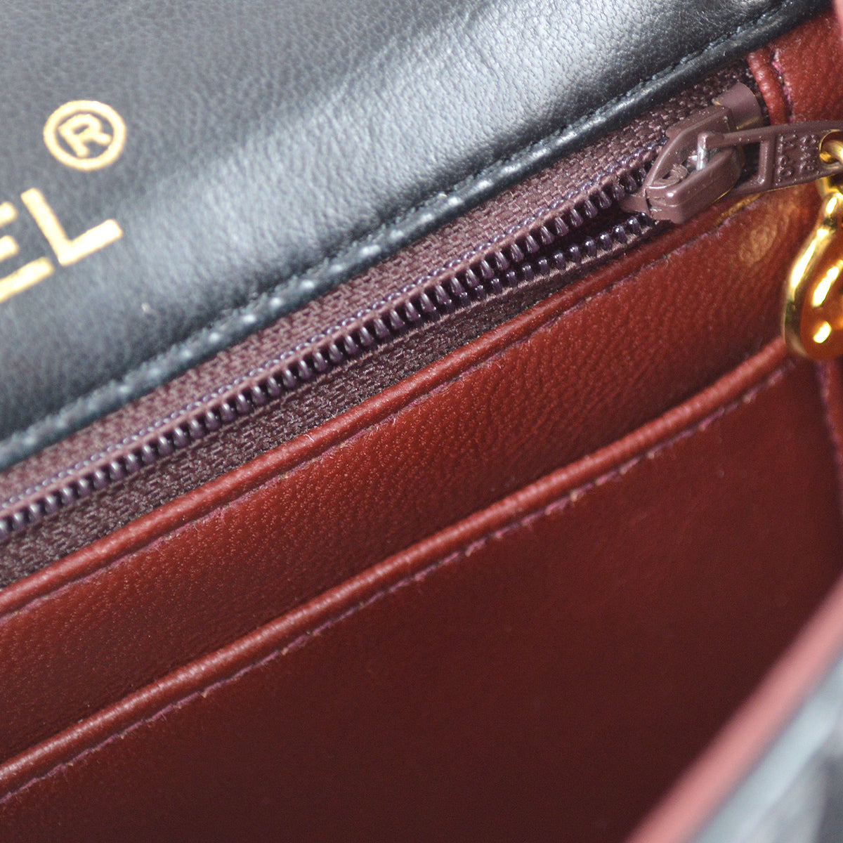 Chanel Black Lambskin Mini Square Flap Bag 17