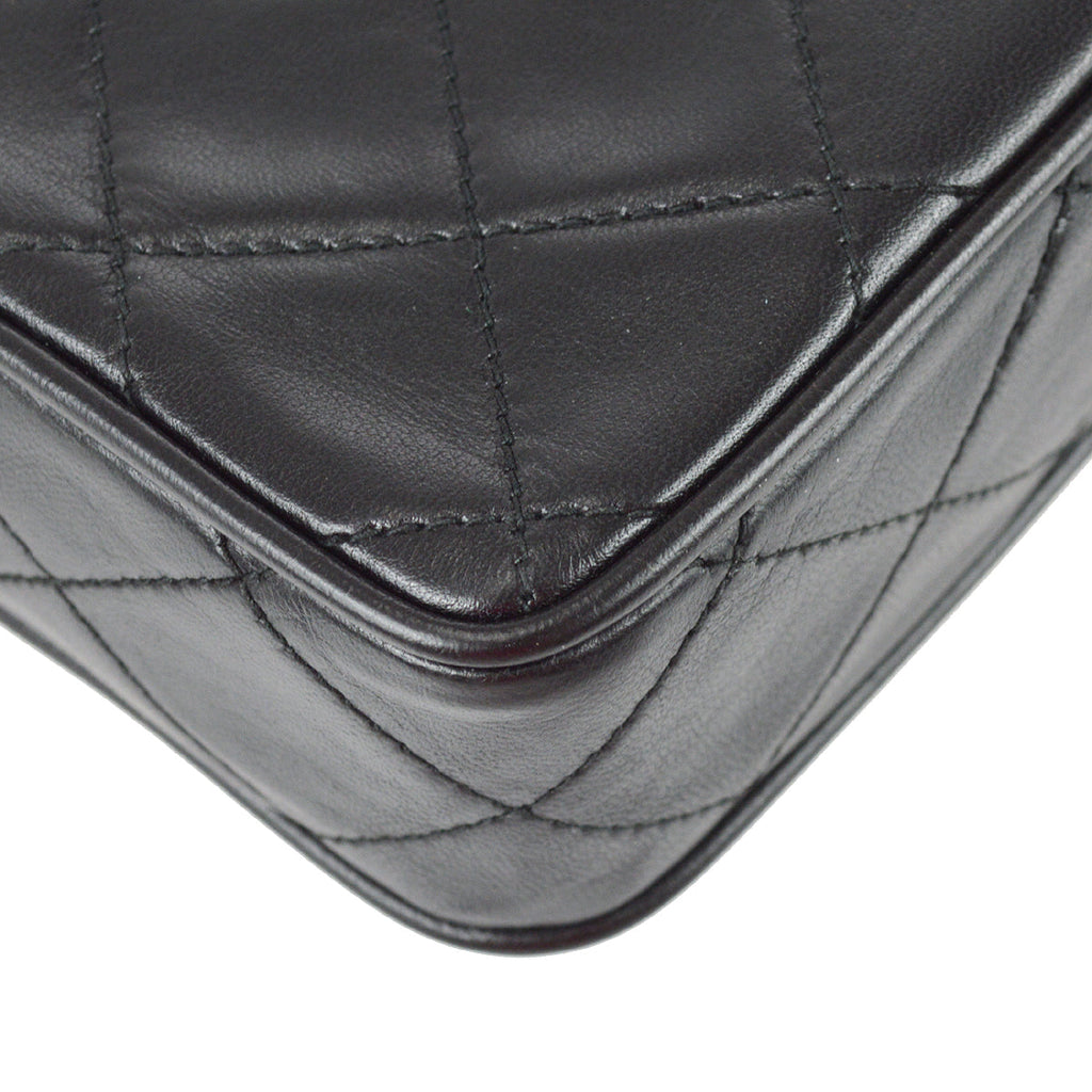 Chanel Fringe Bijou Chain Shoulder Bag Black Lambskin