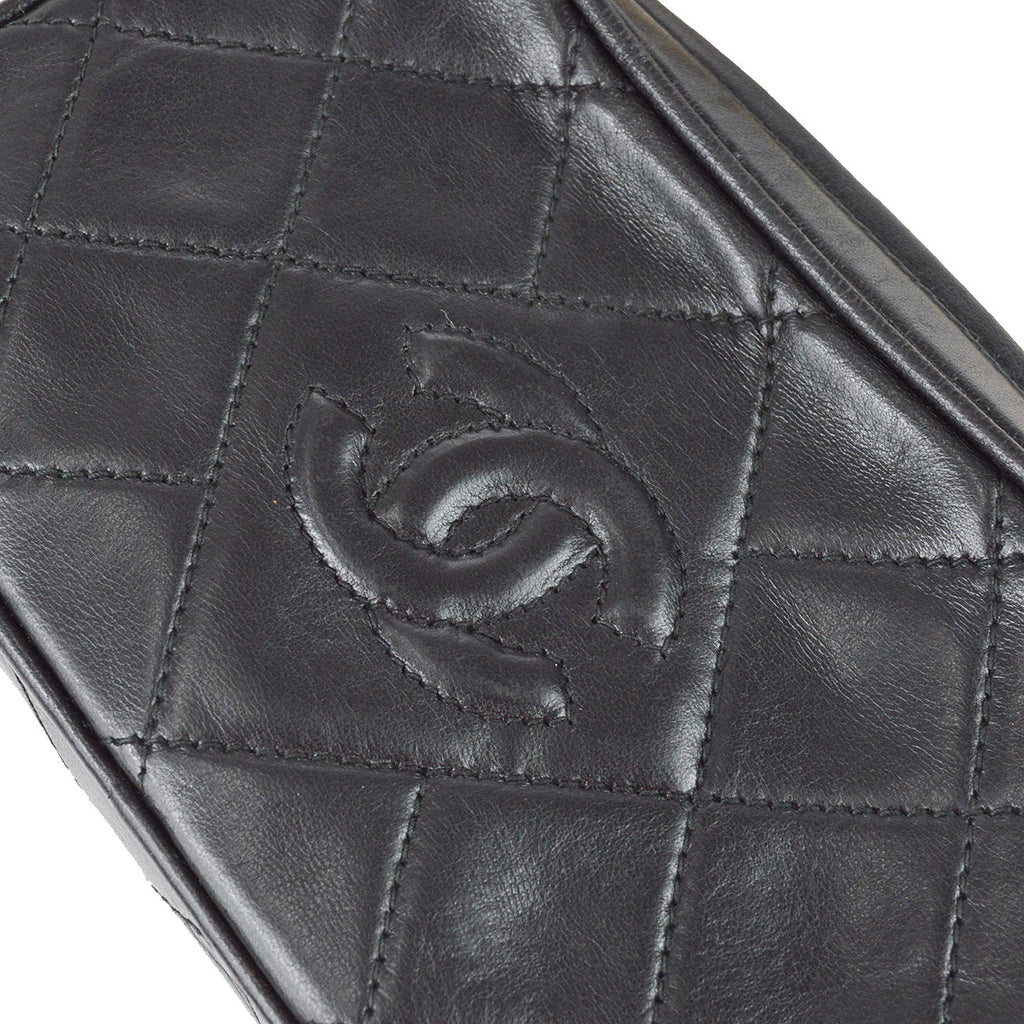 Chanel Fringe Bijou Chain Shoulder Bag Black Lambskin