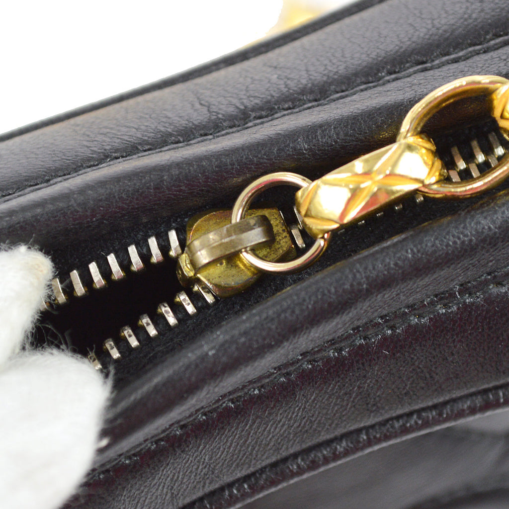 Chanel Fringe Bijou Chain Shoulder Bag Black Lambskin