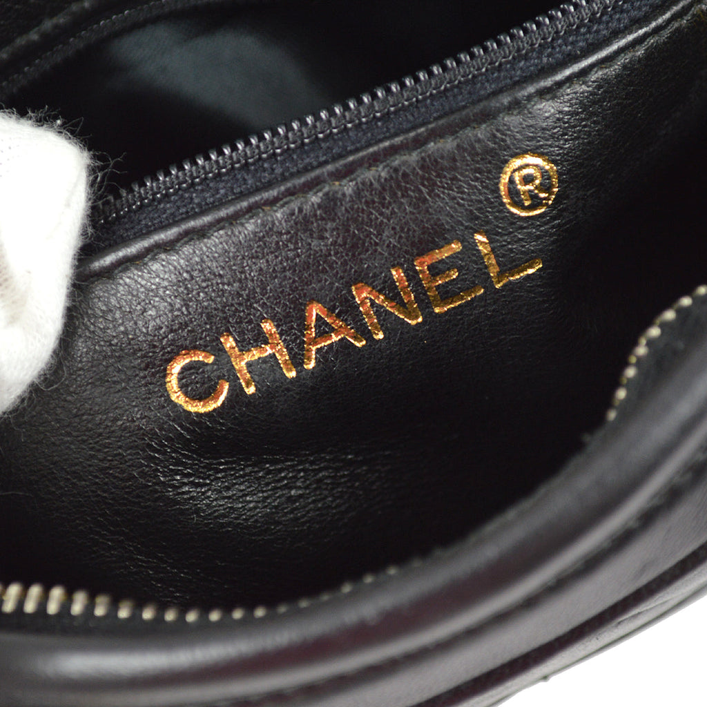 Chanel Fringe Bijou Chain Shoulder Bag Black Lambskin
