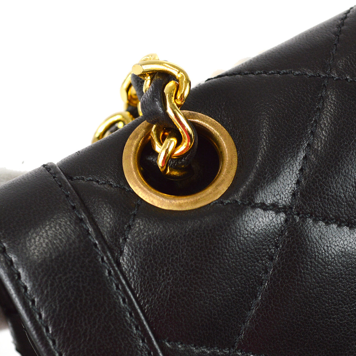 Chanel Paris Limited Double Flap Shoulder Bag Black Lambskin