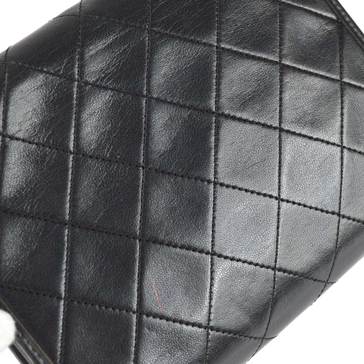 Chanel Double Chain Shoulder Bag Black Lambskin