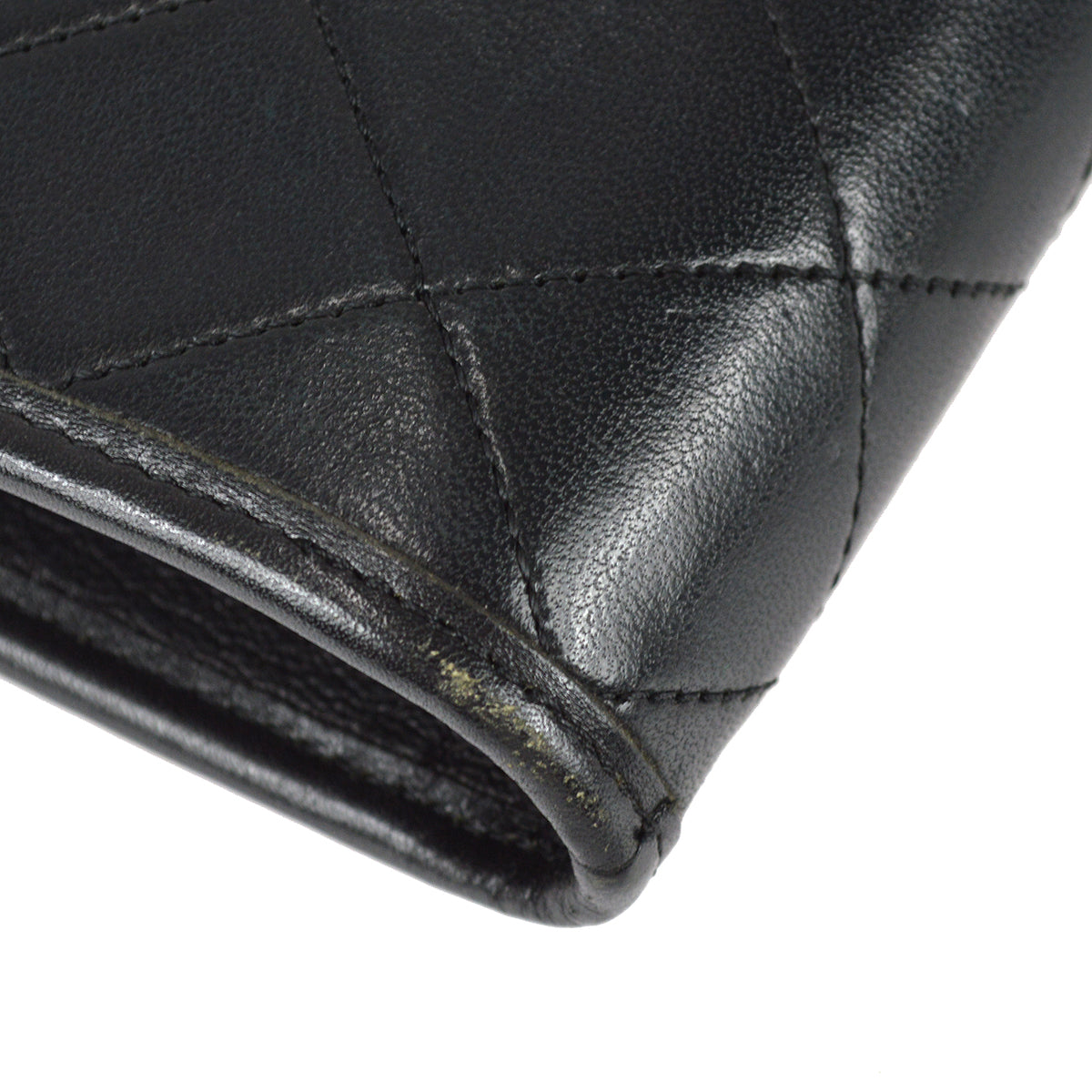 Chanel Double Chain Shoulder Bag Black Lambskin
