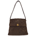 Chanel Handbag Brown Suede