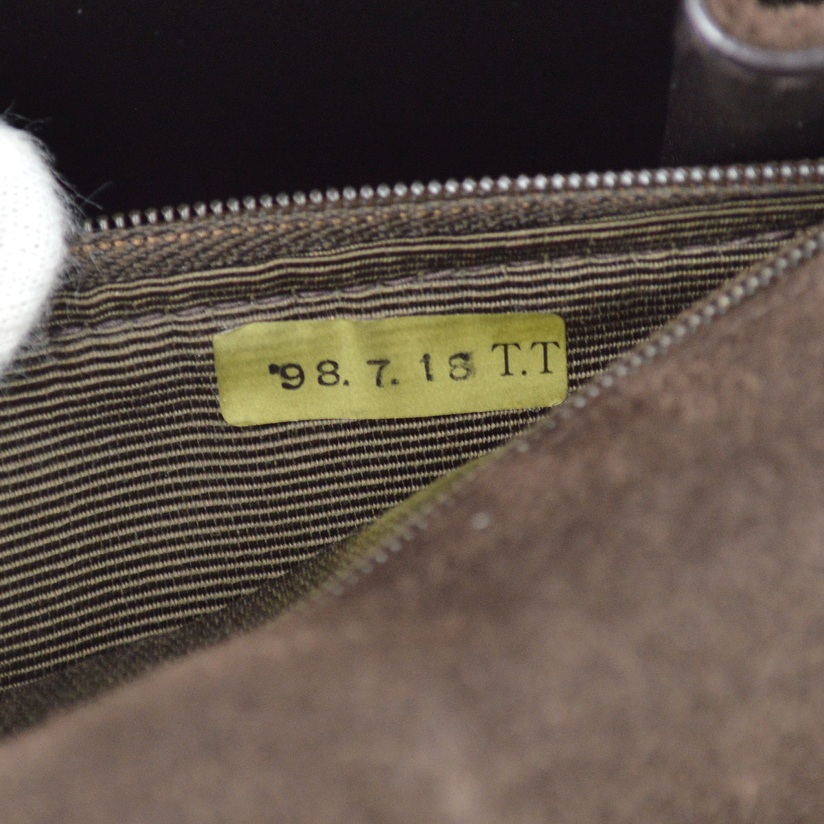 Chanel Handbag Brown Suede