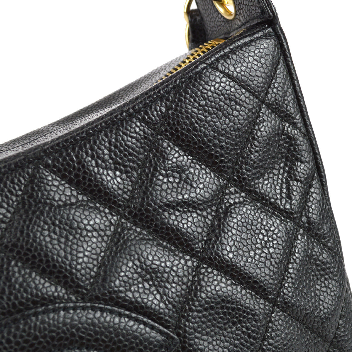Chanel Hobo Chain Handbag Black Caviar
