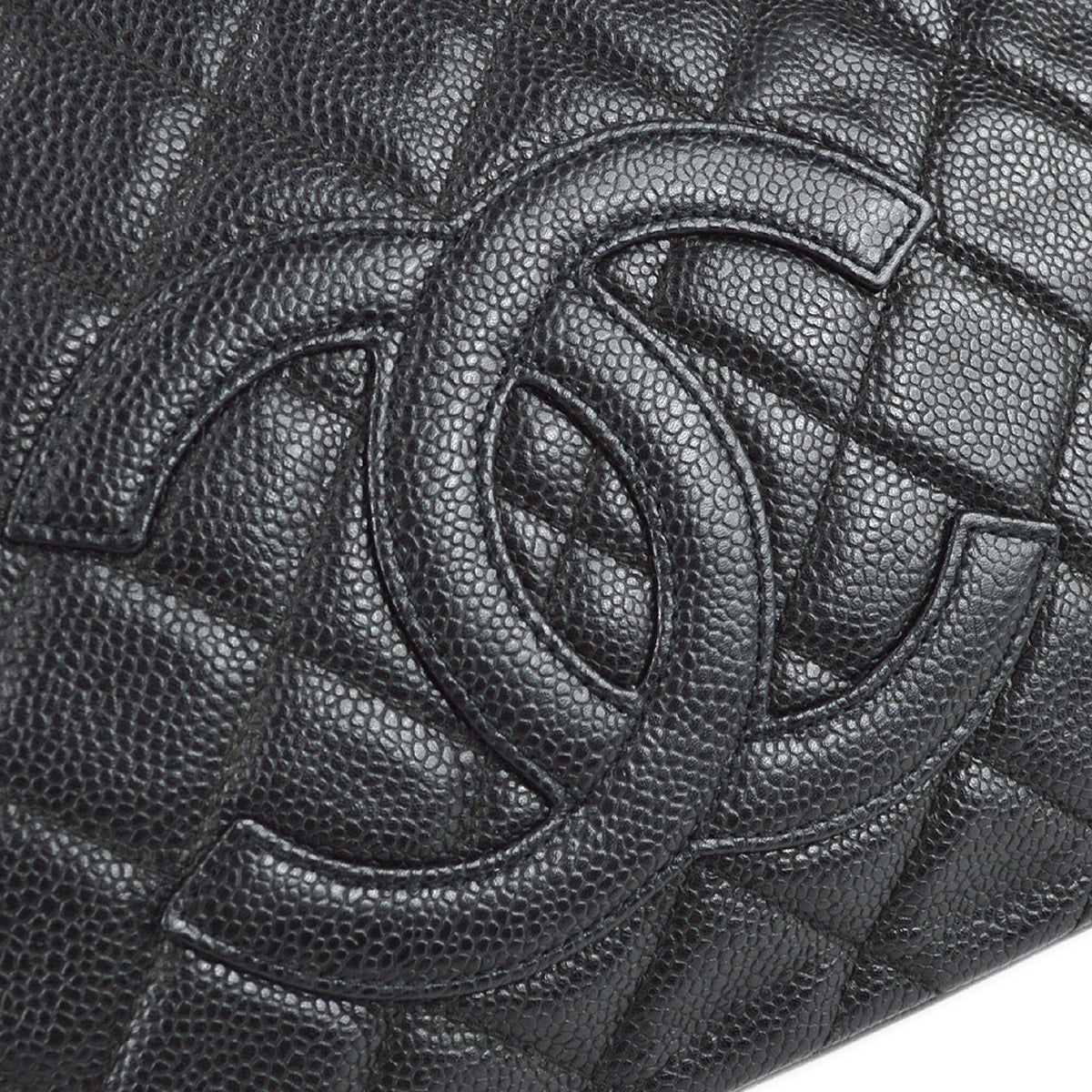 Chanel Hobo Chain Handbag Black Caviar