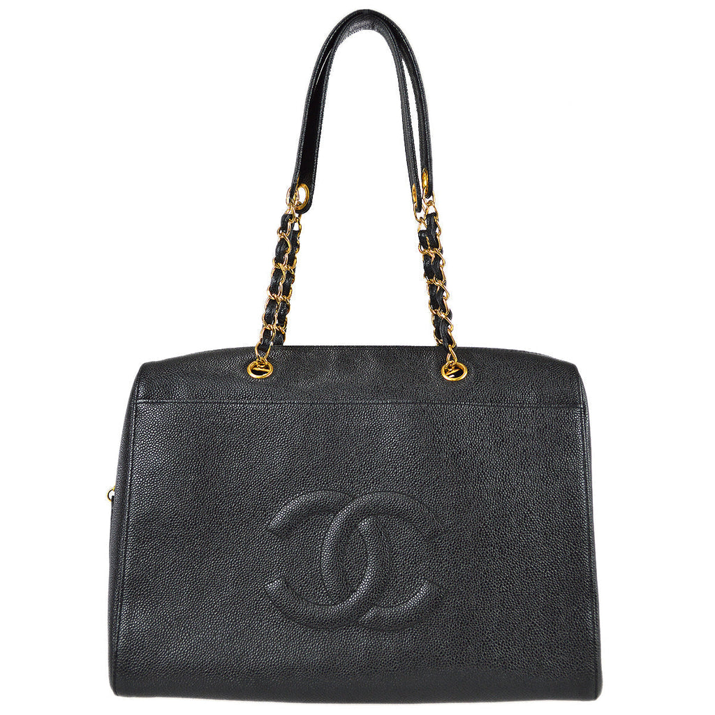 Chanel Chain Shoulder Bag Black Caviar