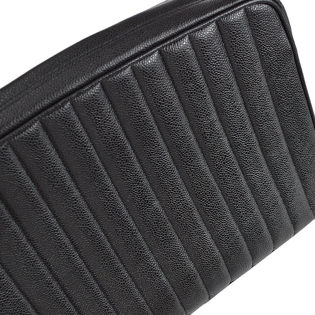Chanel Mademoiselle Chain Shoulder Bag Black Caviar