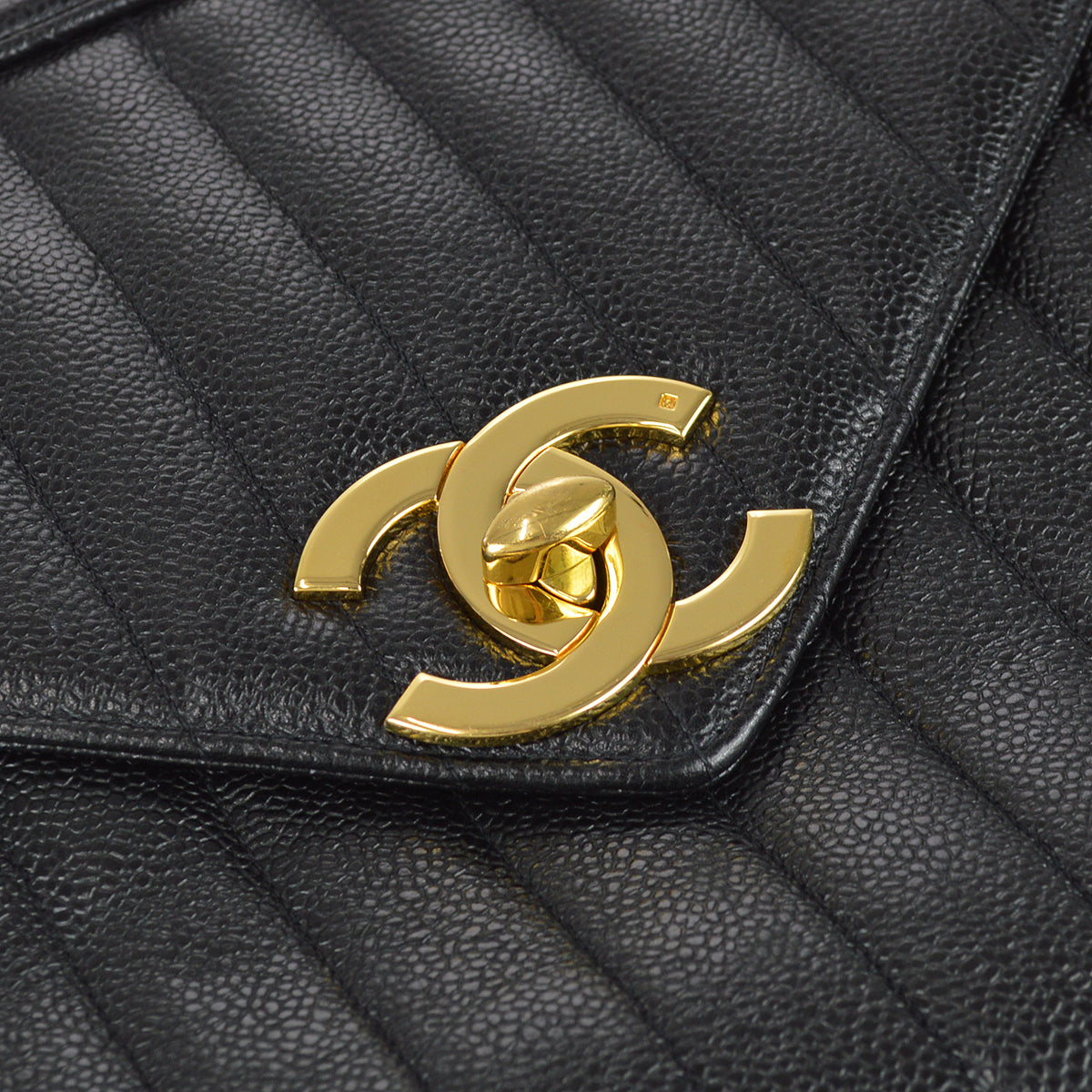 Chanel Mademoiselle Chain Shoulder Bag Black Caviar