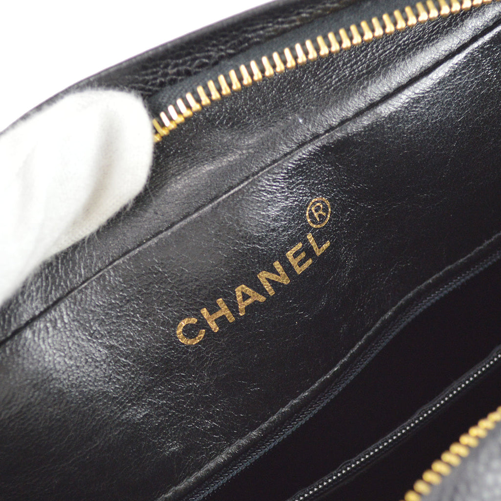 Chanel Mademoiselle Chain Shoulder Bag Black Caviar