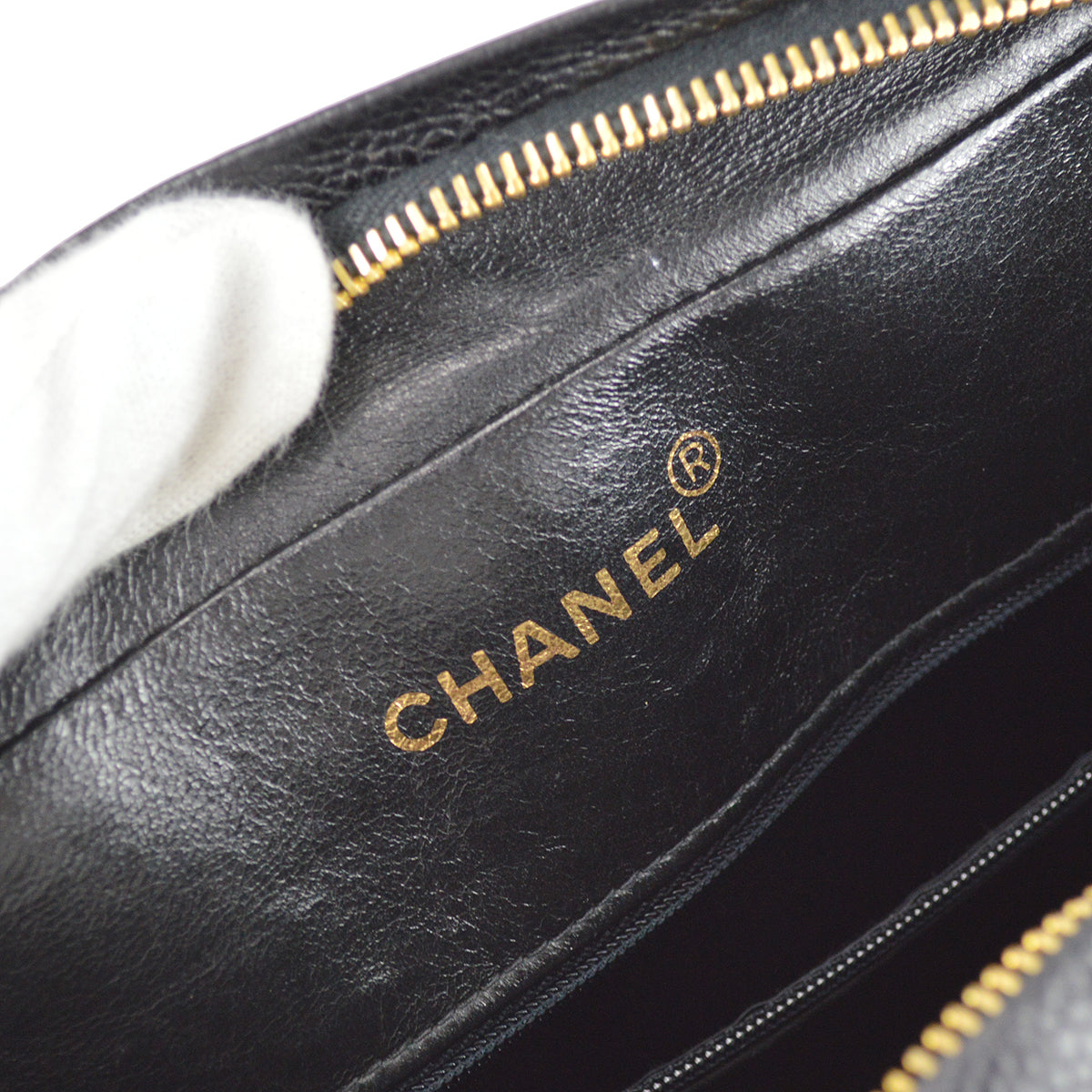 Chanel Mademoiselle Chain Shoulder Bag Black Caviar
