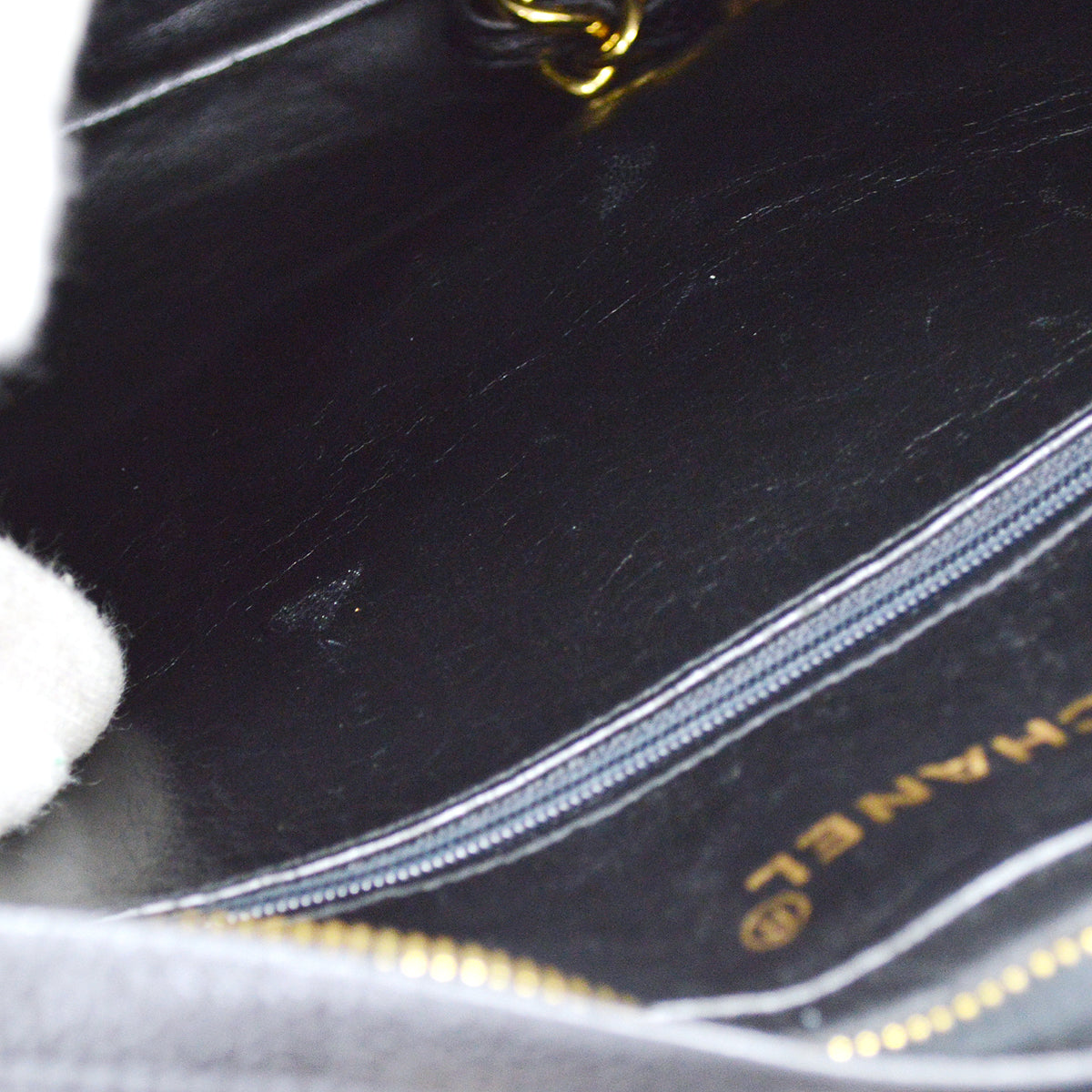Chanel Mademoiselle Chain Shoulder Bag Black Caviar