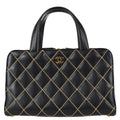 Chanel Wild Stitch Handbag Black Calfskin
