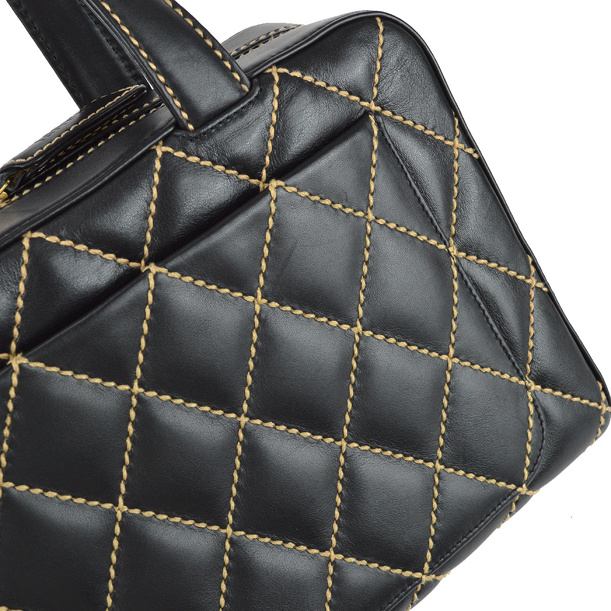 Chanel Wild Stitch Handbag Black Calfskin
