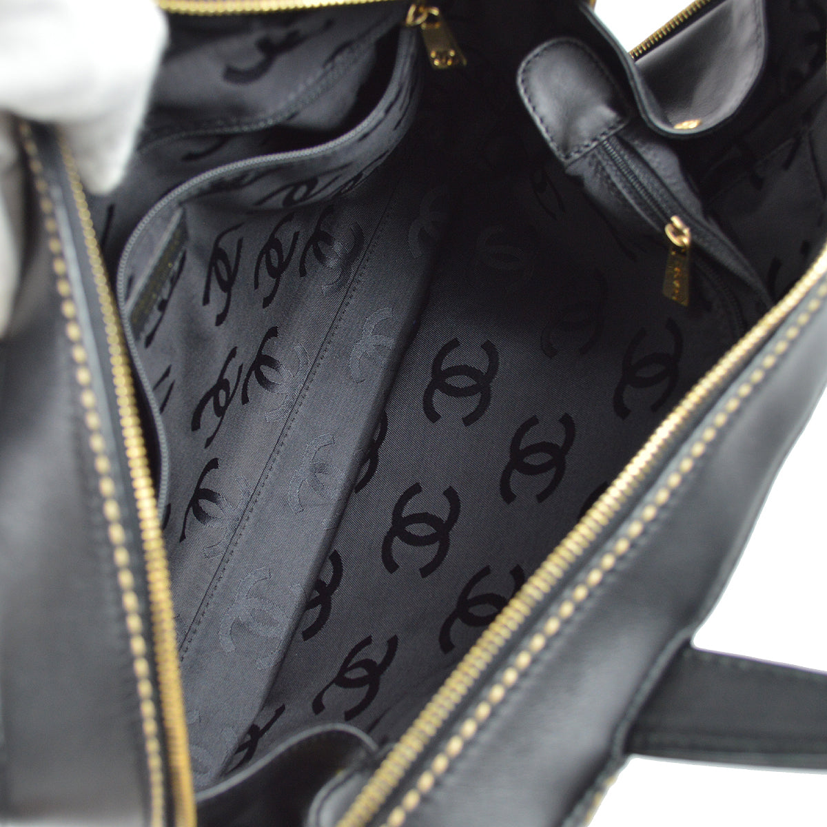 Chanel Wild Stitch Handbag Black Calfskin