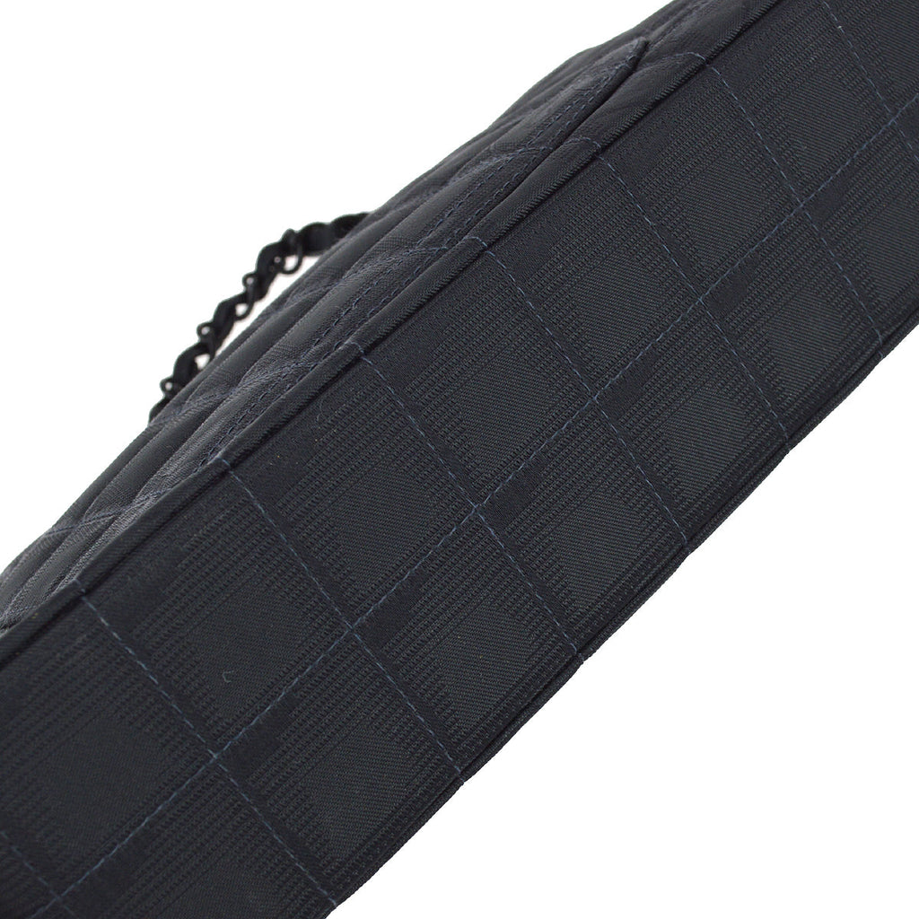 Chanel Travel Line Classic Flap Double Chain Shoulder Bag Black