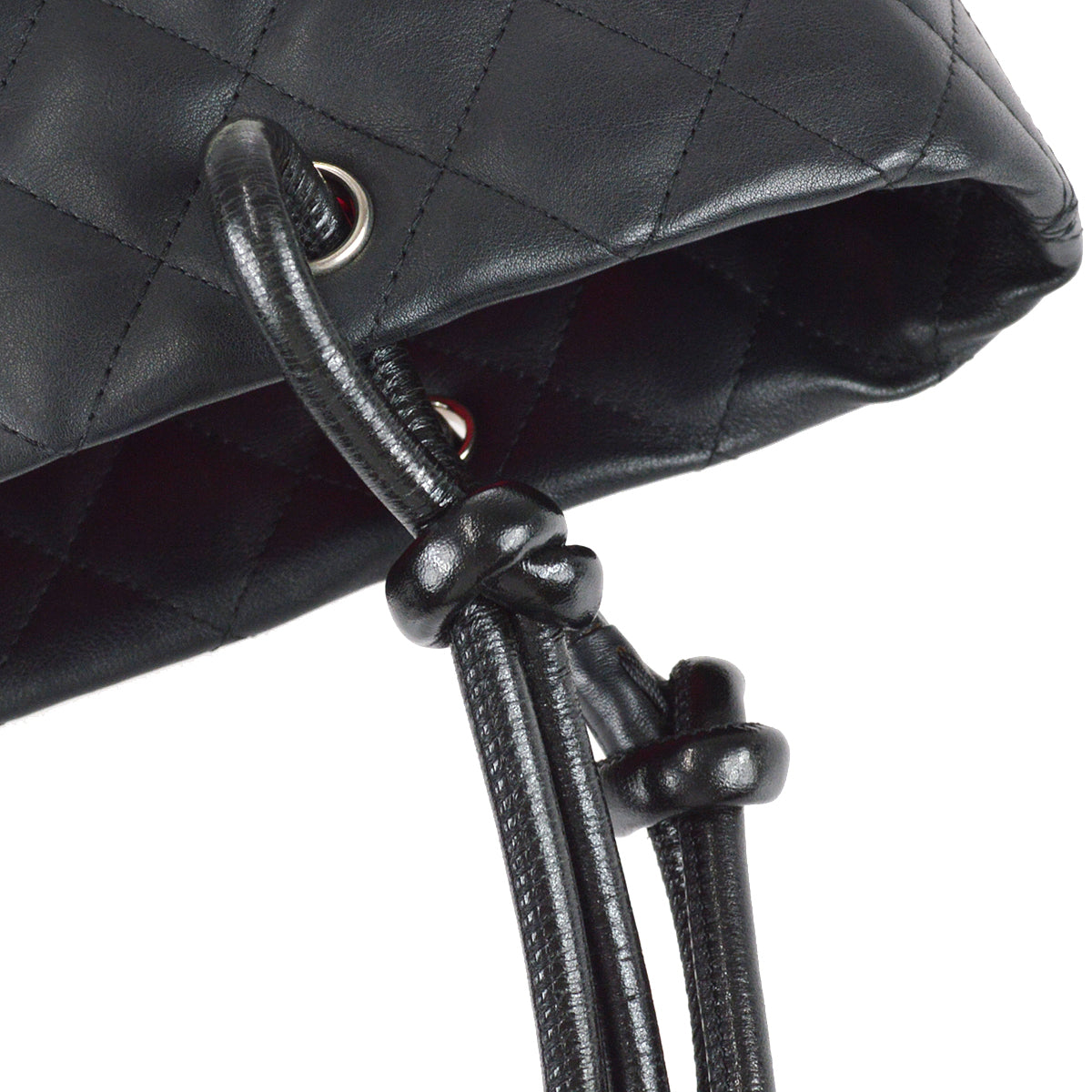 Chanel Cambon Ligne Tote Handbag Black Calfskin
