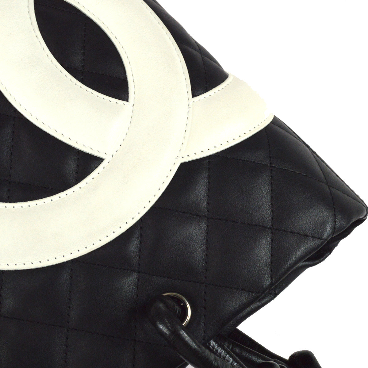 Chanel Cambon Ligne Tote Handbag Black Calfskin