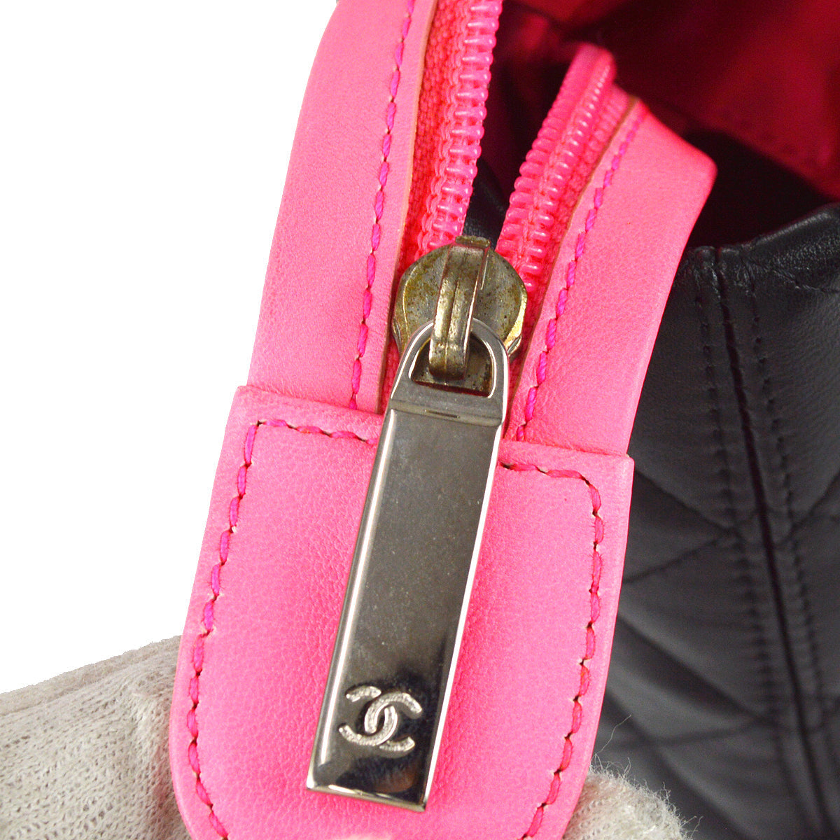 Chanel Cambon Ligne Tote Handbag Black Calfskin