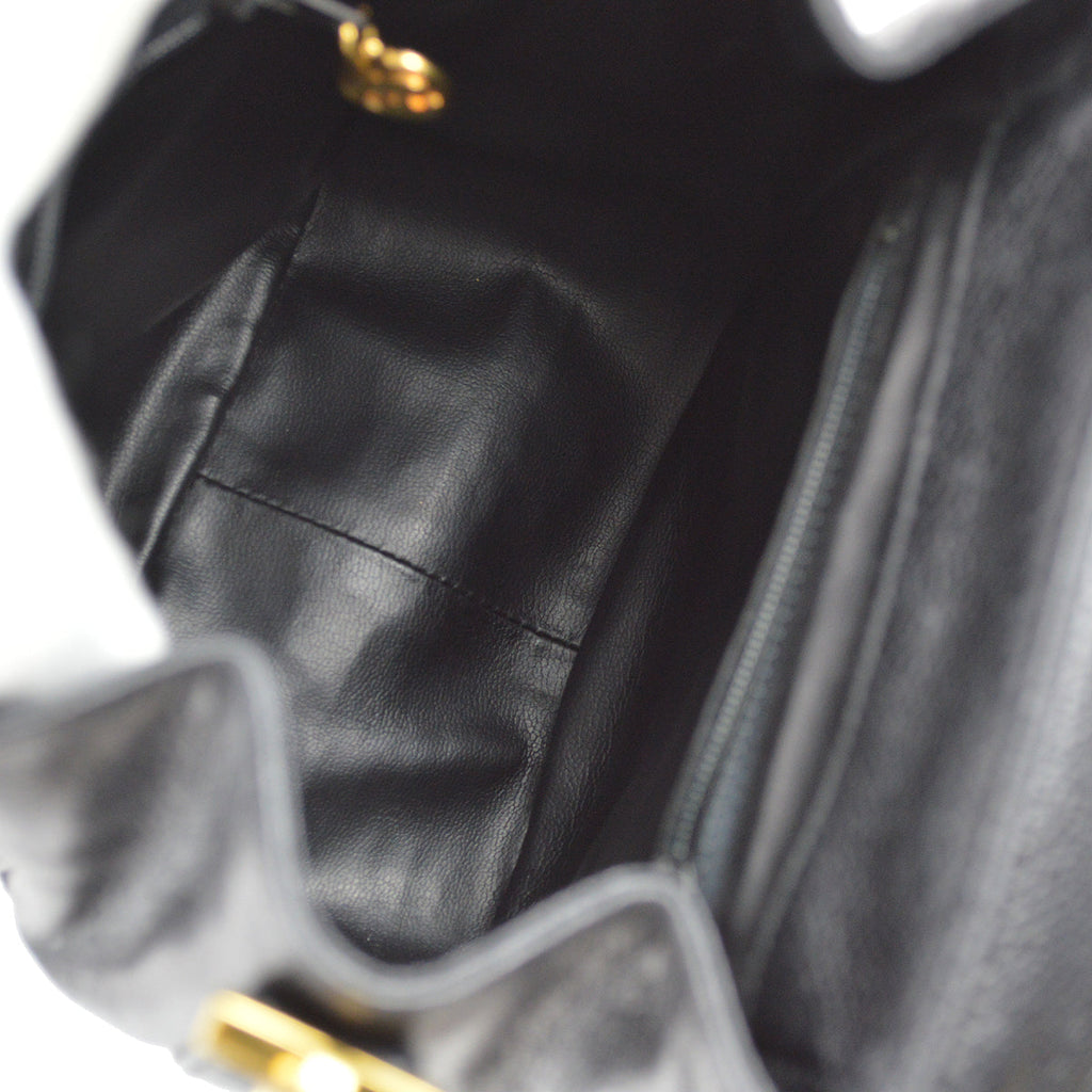Chanel Chain Shoulder Bag Pouch Black Caviar